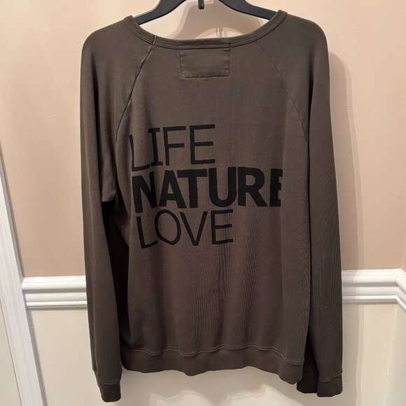 FREE CITY Sweatshirt Size XL (4) in color Camouflage Green/Gray Letters - Picture 2 of 2